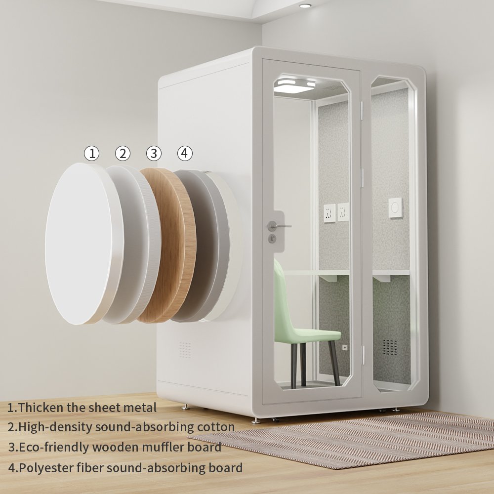 Office Phone Booth Pods Working Movable Silence Soundproof Modular Soundproof Booth Office Pods Private Meeting Office Booth