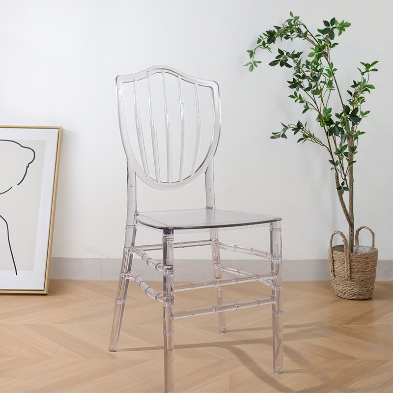 Hot Sale Clear Transparent Resin Chiavari Chair Plastic Acrylic Wedding Chair Wholesale Phoenix Napoleon Chair