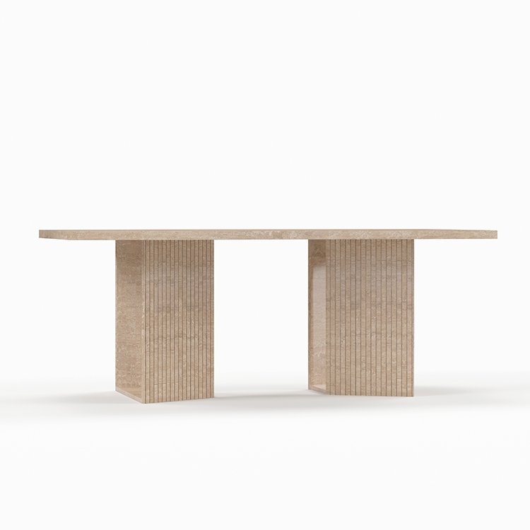 Luxury Modern Travertine Dining Room Furniture Dining Table Set Dining Tables