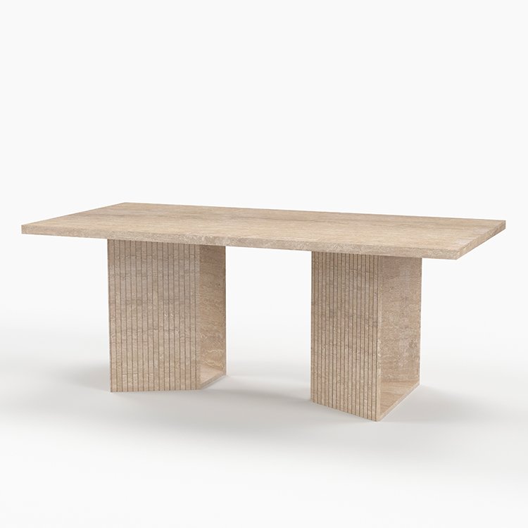 Luxury Modern Travertine Dining Room Furniture Dining Table Set Dining Tables