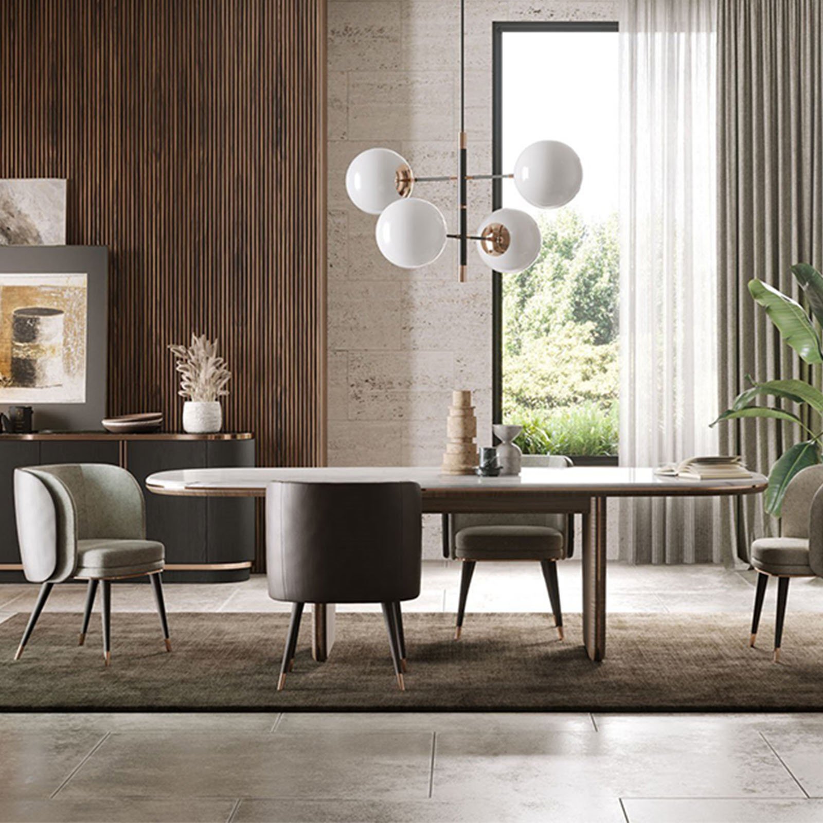 Luxury Dining Room Sets Modern Minimilist Square Marble Dining Table For Kitchen