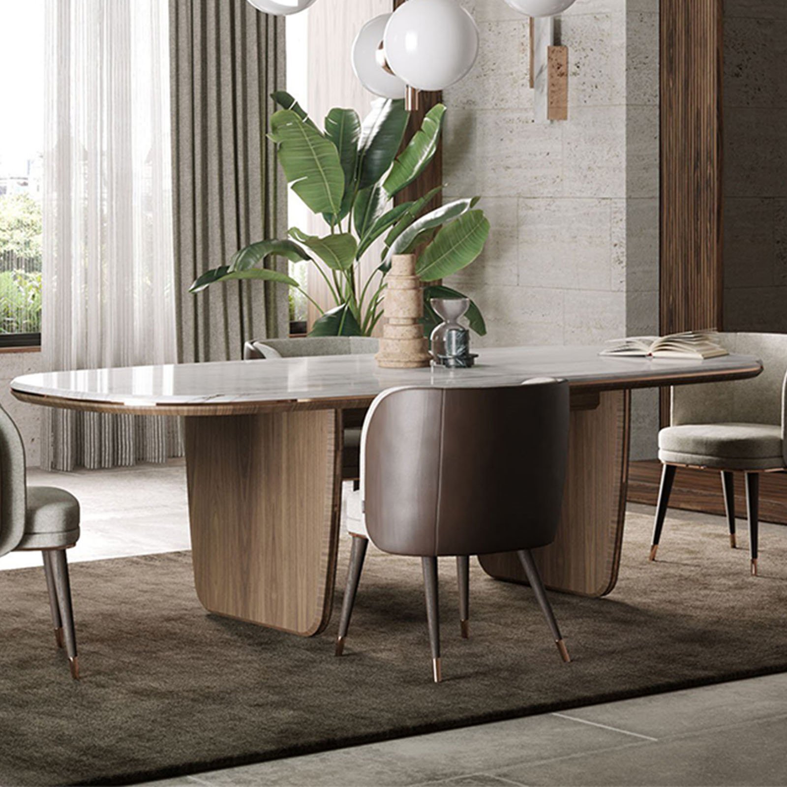 Luxury Dining Room Sets Modern Minimilist Square Marble Dining Table For Kitchen