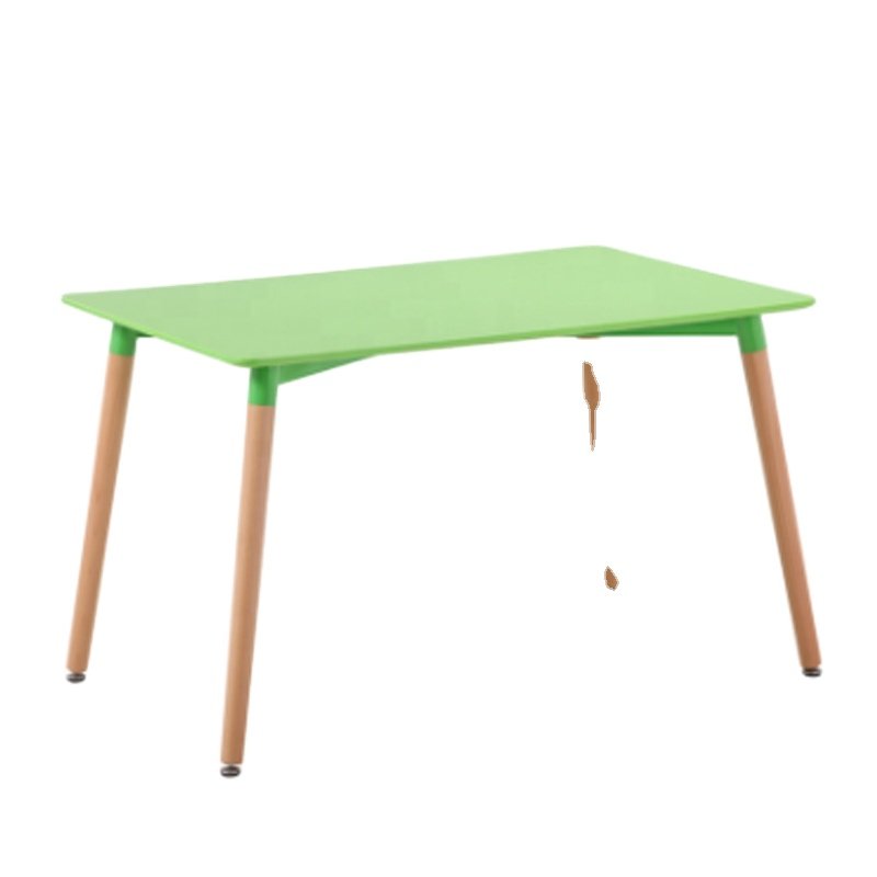 popular design ash wood veneer top and rubber wood legs dining table