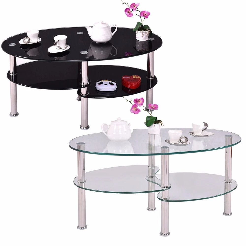 Popular Living Room Tempered Glass Small Coffee Tea Centre Table