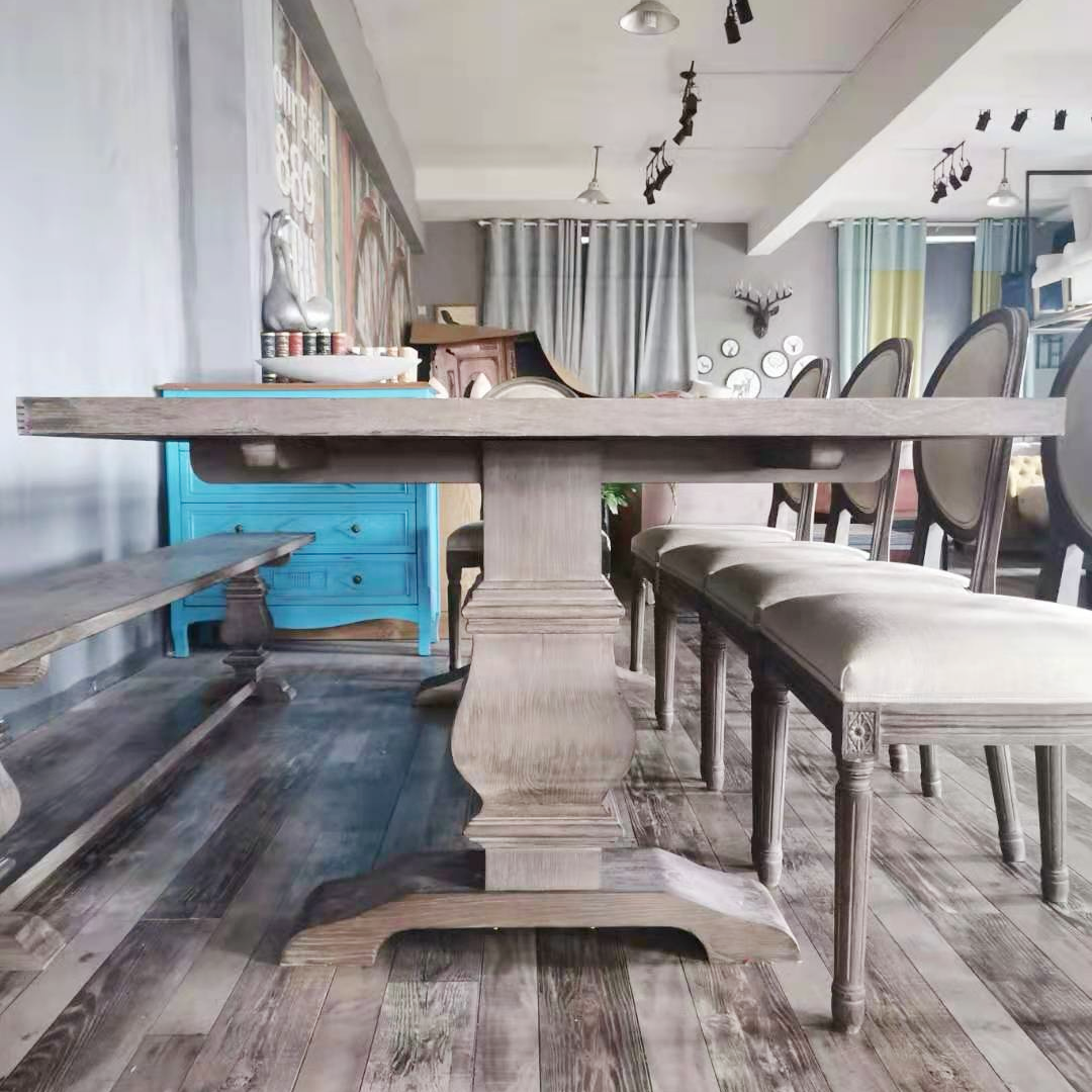 Customizable Modern Farmhouse Dining Room Table Set Solid Wood with Marble Top for Home Bar Bathroom Workshop Laundry Room Use