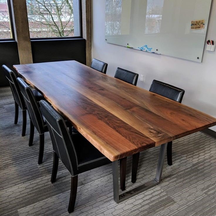 Modern Wholesale Wooden Live Edge Slab Solid Walnut Wood Home Furniture Restaurant Kitchen Dining Table