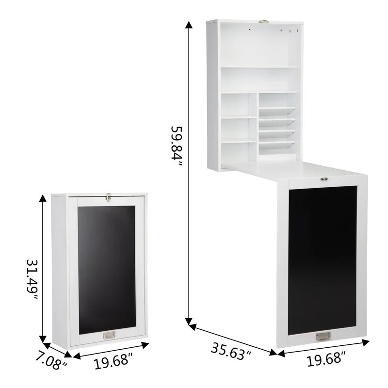 Office and home kitchen wall-mounted folding table, wall-mounted folding workbench