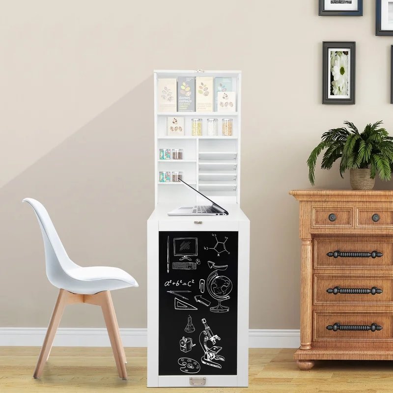 Office and home kitchen wall-mounted folding table, wall-mounted folding workbench