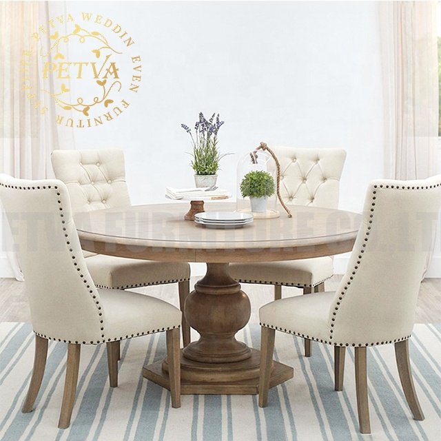 Dining furniture table wooden farm house dining table set for banquet hall