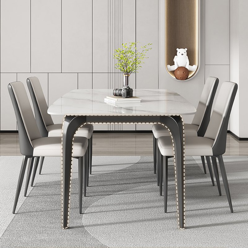 Rectangular Luxury Dining Table Set High-End Furniture for Hotels Apartments for Dining Rooms