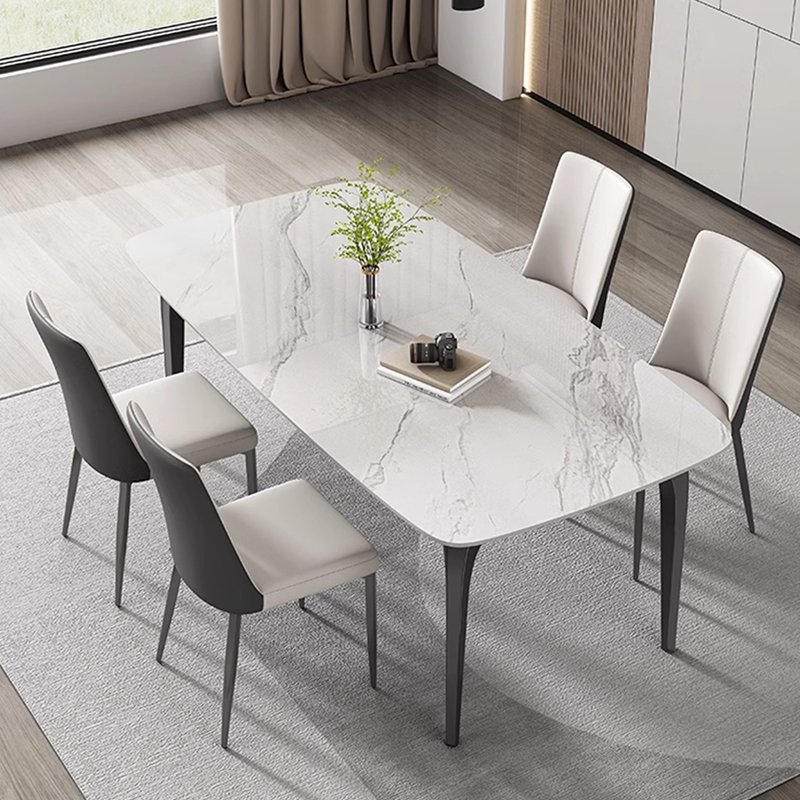 Rectangular Luxury Dining Table Set High-End Furniture for Hotels Apartments for Dining Rooms