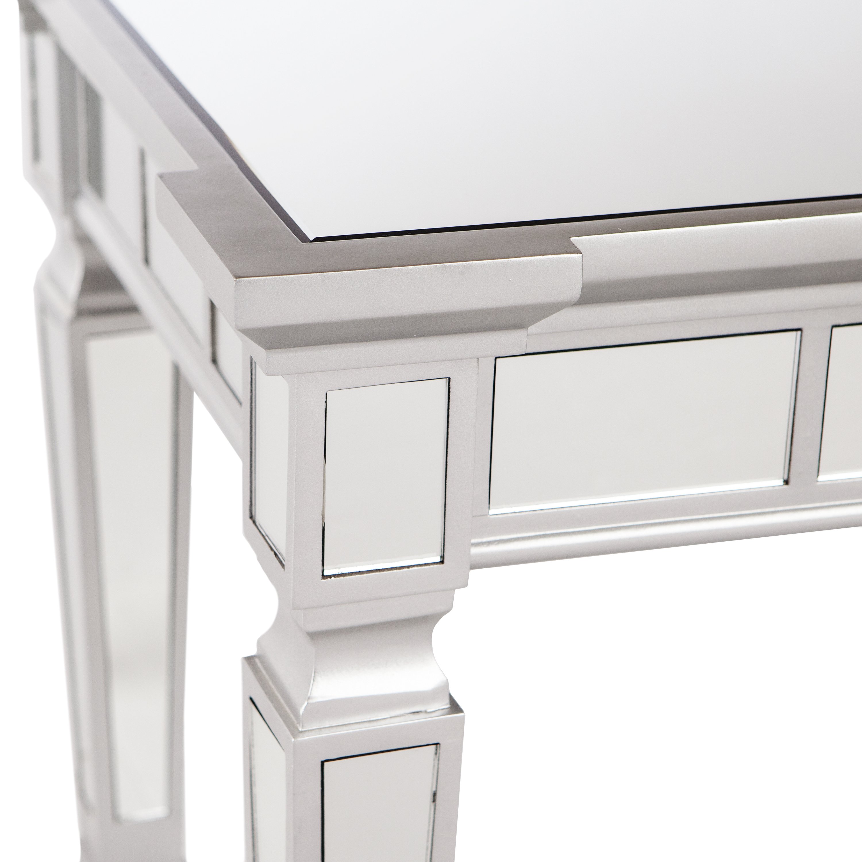 Crushed mirror glass console Table With Mirrored Board
