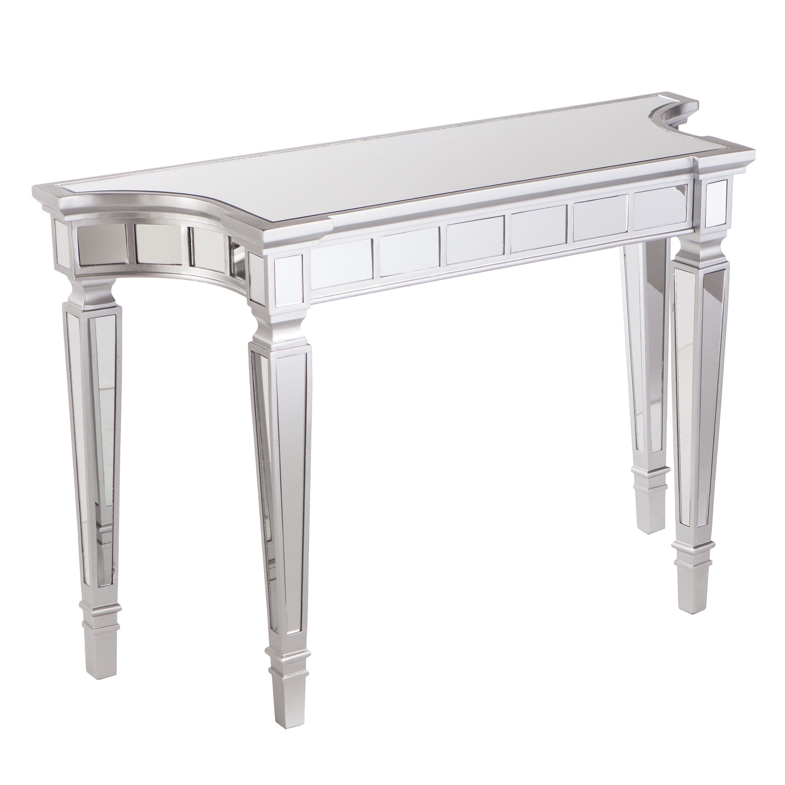 Crushed mirror glass console Table With Mirrored Board