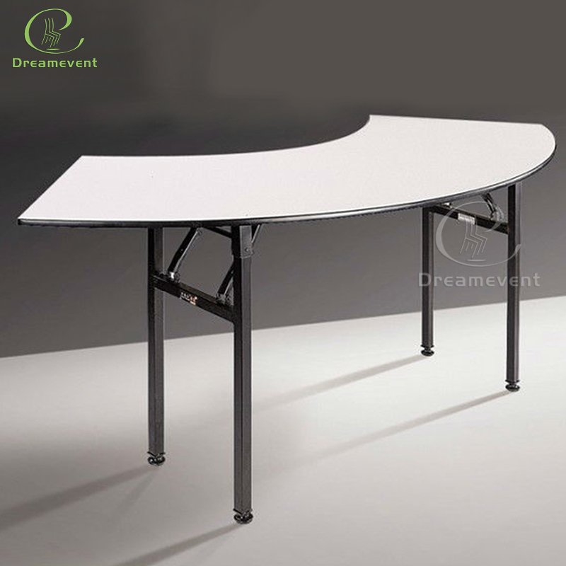 Factory wholesale wedding event solid wood folding restaurant banquet round table