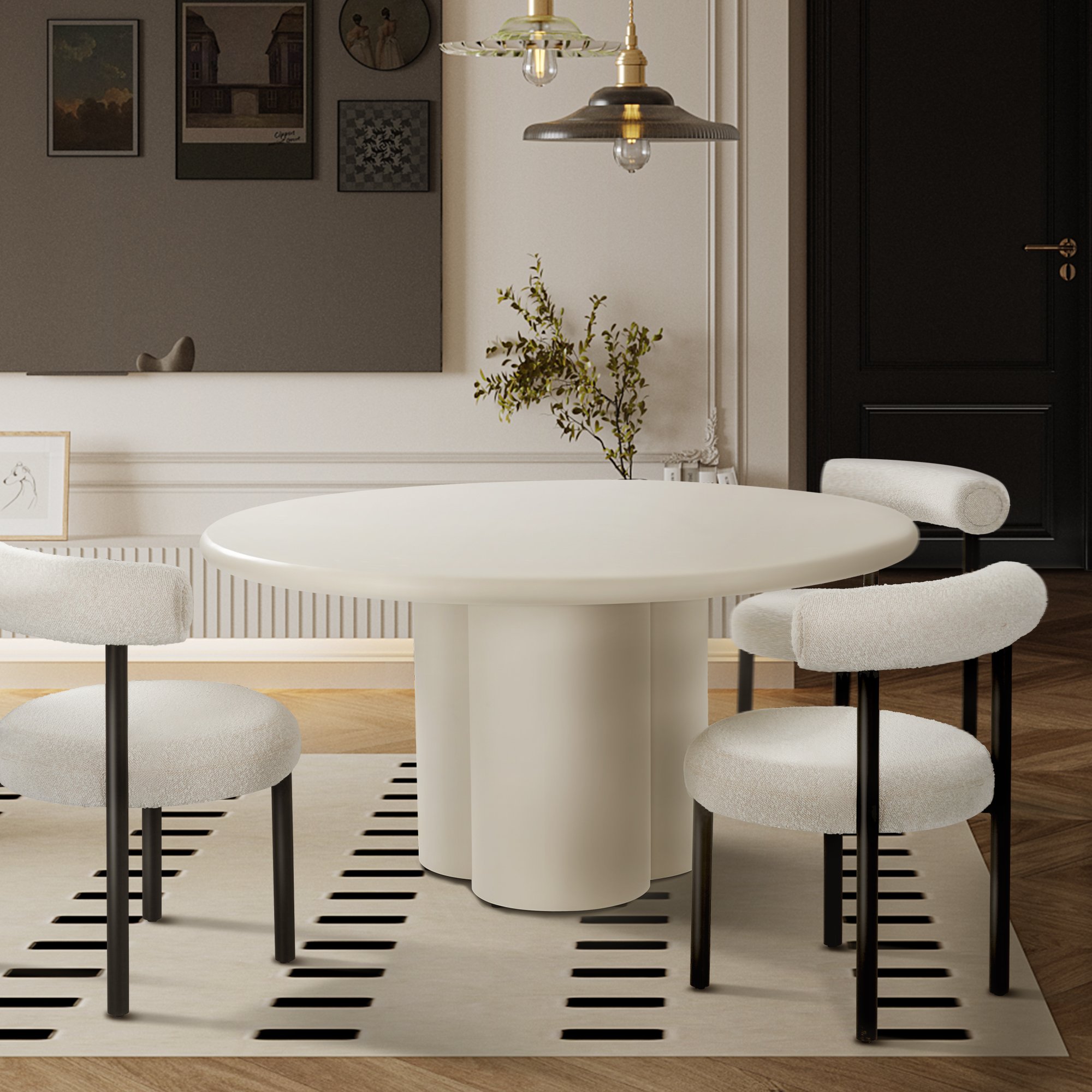 Hotel Villa Extendable Complete Expandable Sintered Large Wedding Space Function Round Dining Table