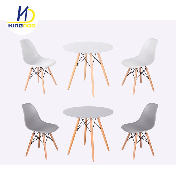 Factory Cheap MDF Table Modern Restaurant Home Dining Room Table Glass Mdf Wooden Top Round Dining Table Set
