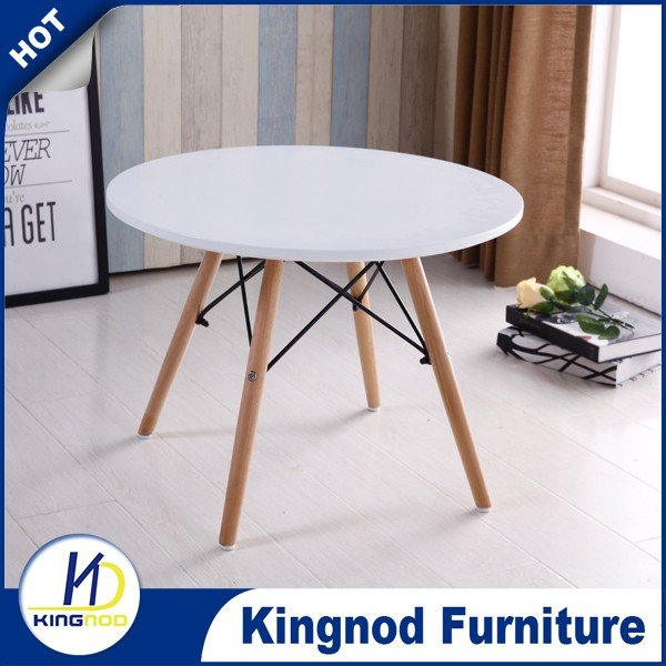 Factory Cheap MDF Table Modern Restaurant Home Dining Room Table Glass Mdf Wooden Top Round Dining Table Set