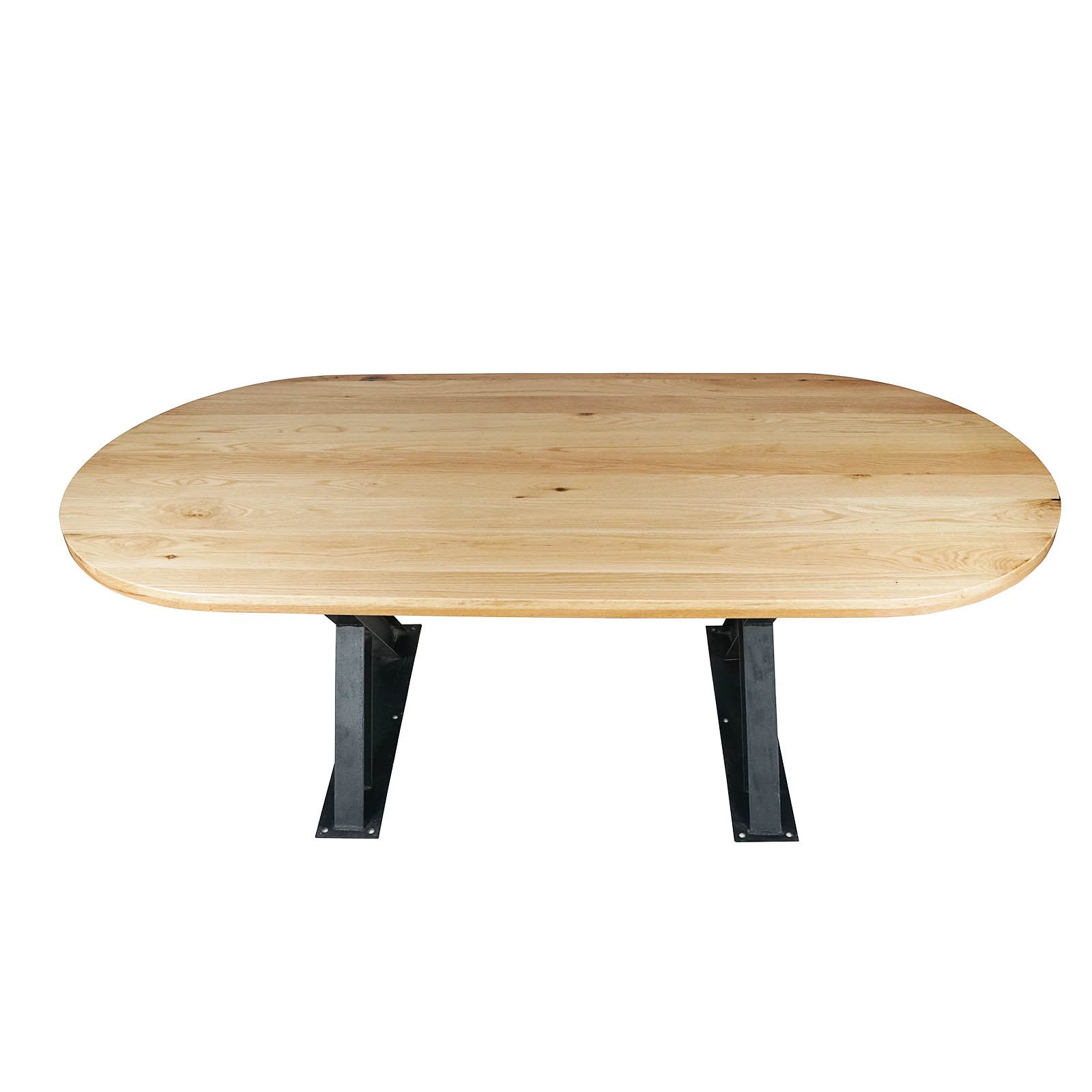 Modern Large 2 End Round Multi-Person Dining Table Top Home Bar and Kitchen Furniture for Restaurant Use Made of Wood