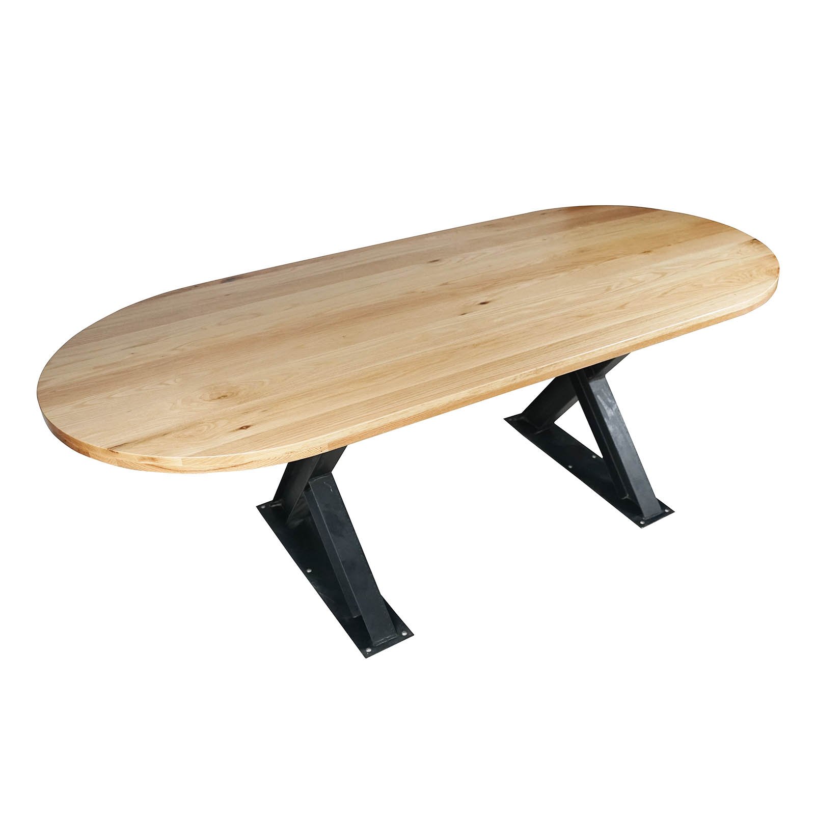 Modern Large 2 End Round Multi-Person Dining Table Top Home Bar and Kitchen Furniture for Restaurant Use Made of Wood