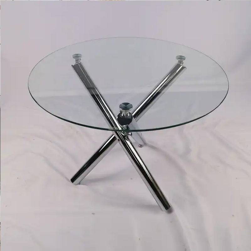 China Wholesale Home Furniture Dining Room Set Glass Round Dinning Table Set Dining Table And Chairs