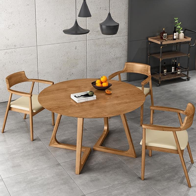 Wholesale room furniture Nordic style luxury dining tables Solid wood structure Home interior dinning table and chair set
