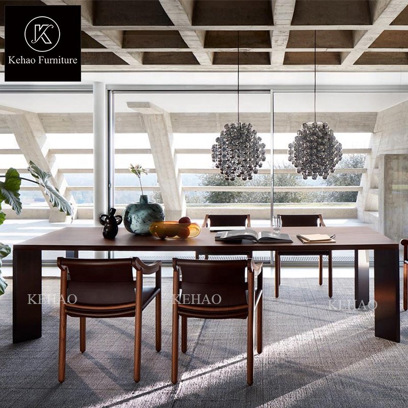 Furniture Modern Dining Room Furniture Natural Marble Table Rectangle Marble Top Cube Base Dining Table