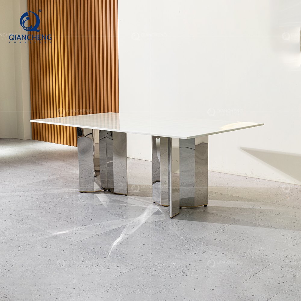 5 star hotel gold stands daining mirror wedding table luxury glass center dining chairs and dinning tables for events