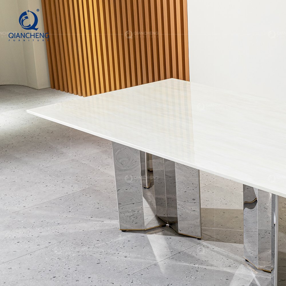 5 star hotel gold stands daining mirror wedding table luxury glass center dining chairs and dinning tables for events