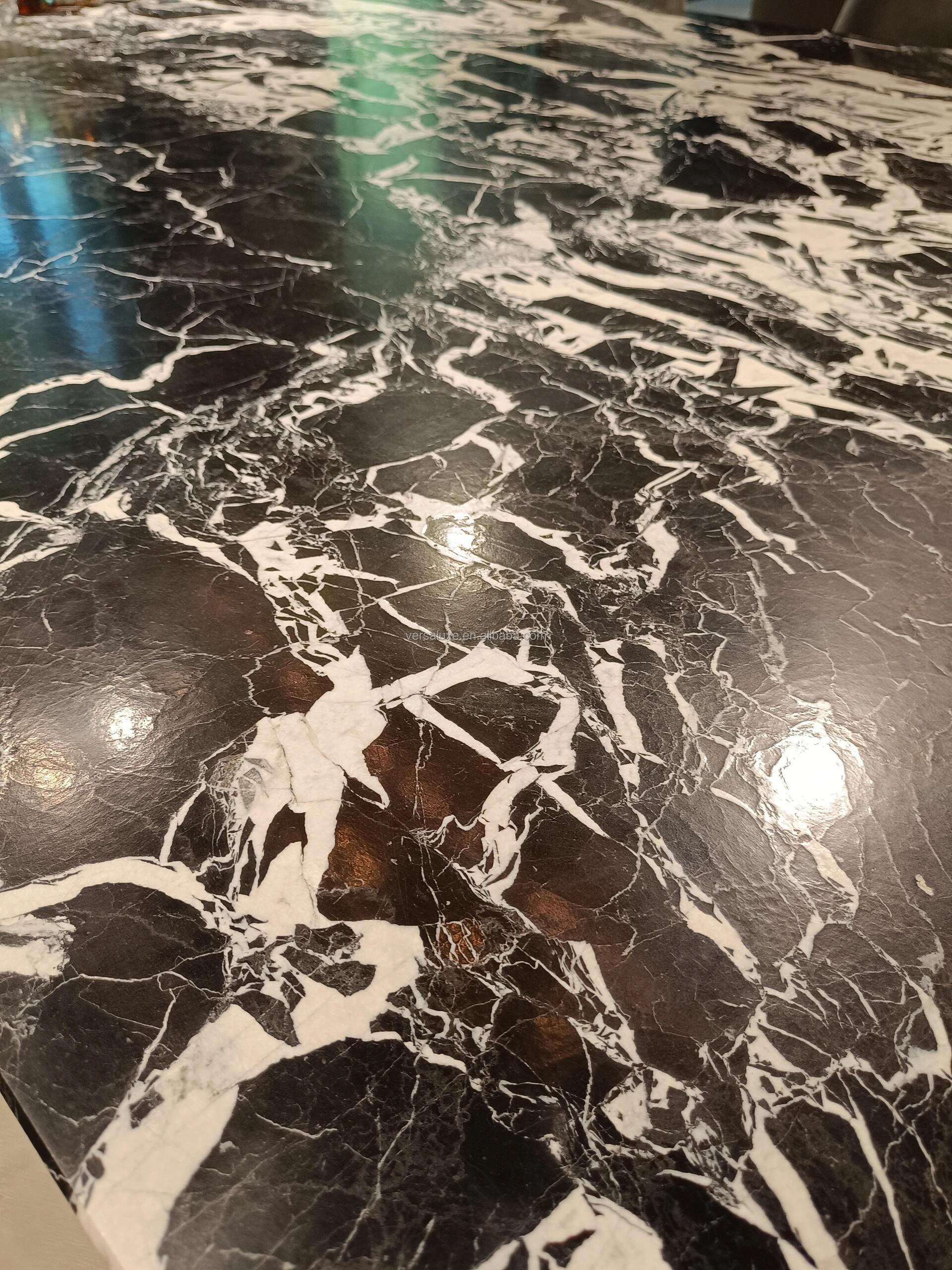 Modern simple light luxury high-end Italian marble dining table modern simple designer marble furniture