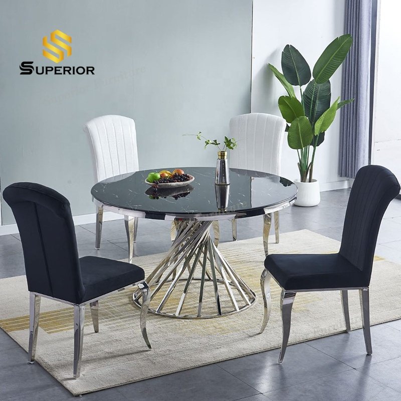 dining room furniture set of 4 with round table comedores 4 sill luxury round dining table