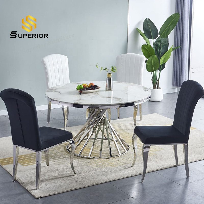 dining room furniture set of 4 with round table comedores 4 sill luxury round dining table