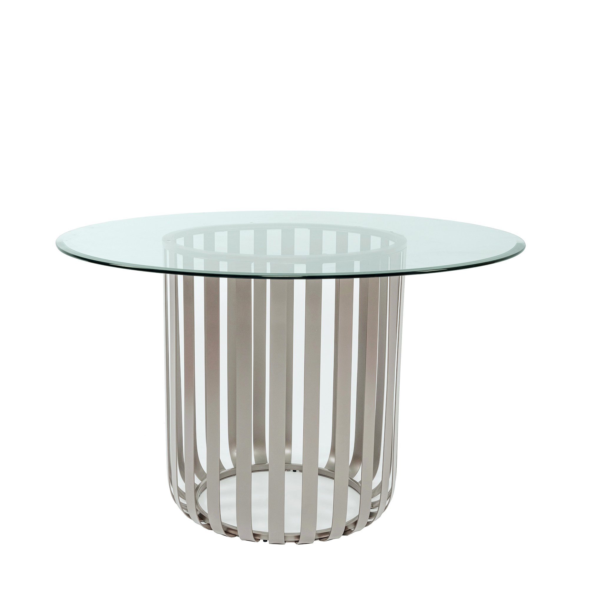 Restaurant Round Shape Table Set Chaise Comedores 2/4 Sillas Gold Transparent Customized Tempered Glass Dining Table
