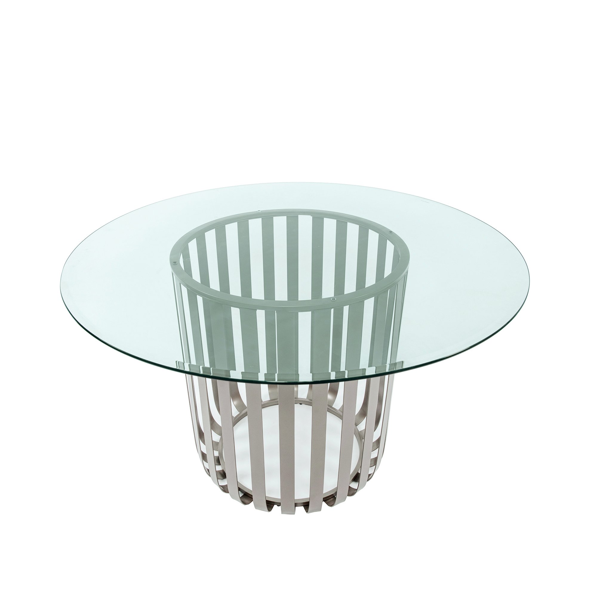 Restaurant Round Shape Table Set Chaise Comedores 2/4 Sillas Gold Transparent Customized Tempered Glass Dining Table