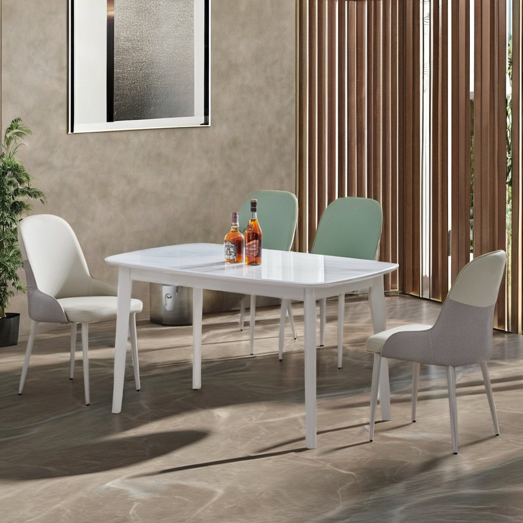 Modern Home Furniture Dinning table set 6 seater Round Marble Dining Table For Restaurant