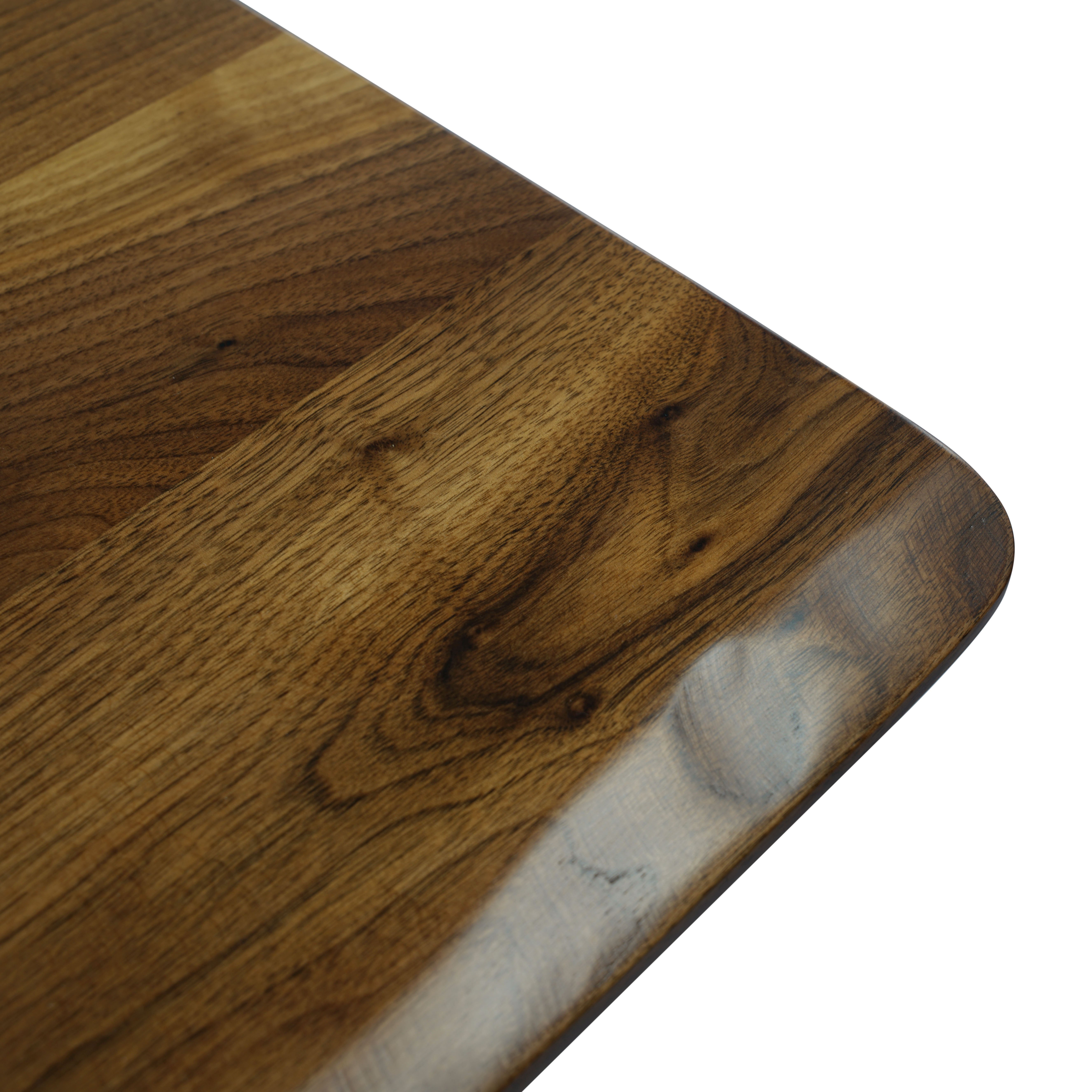Solid black walnut live edge rustic style dining table top 30x60x0.8inch