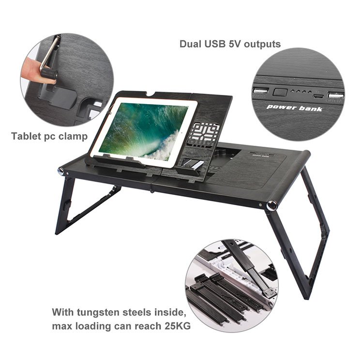 Foldable Laptop Table Computer Desk Bed Table Home Furniture Color Box Easy Assemble Home Funiture Smart Storage Plastic Modern