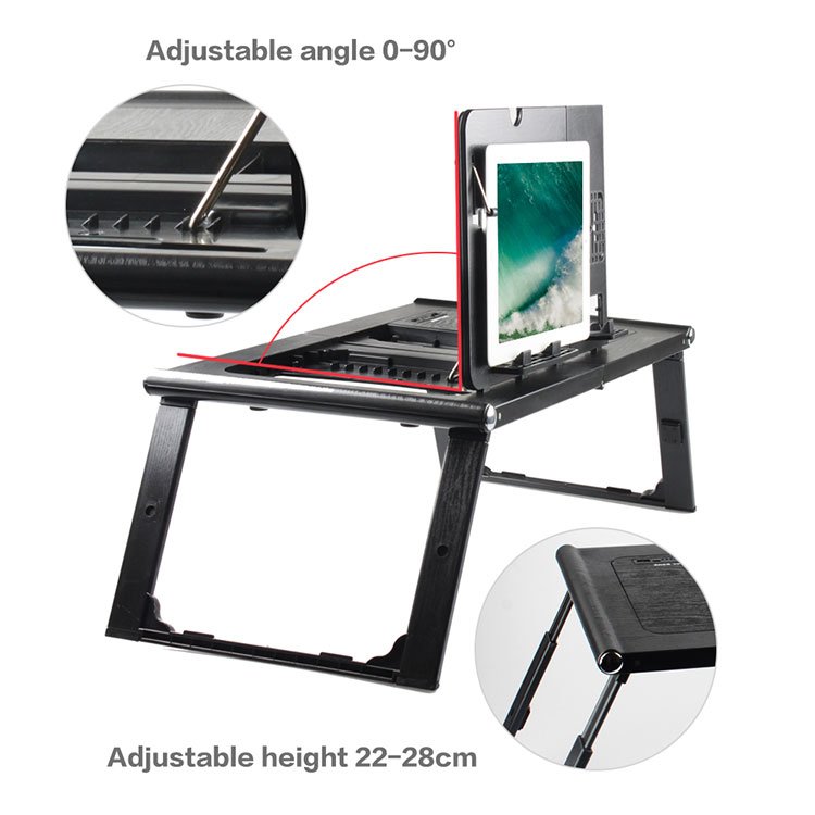 Foldable Laptop Table Computer Desk Bed Table Home Furniture Color Box Easy Assemble Home Funiture Smart Storage Plastic Modern