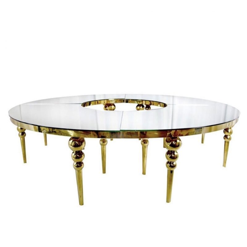 Nordic Style Stainless Steel Table Event Banquet S Shape Hotel Furniture Wedding Tables