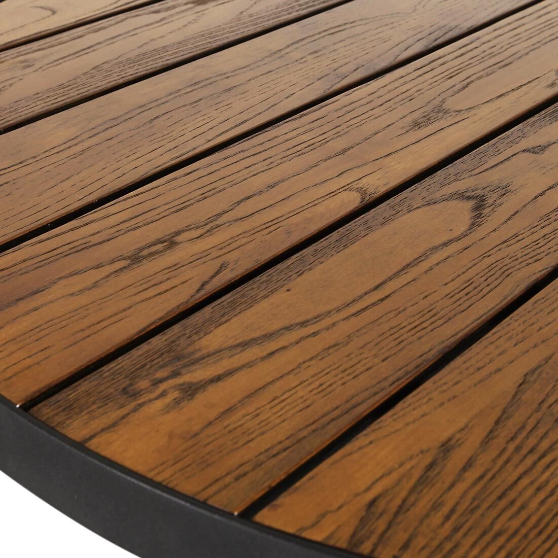 Patio Solid Ash Wood Table Top Fire Pit Timber Cover Vintage Outdoor Slat Wood Dining Table Top