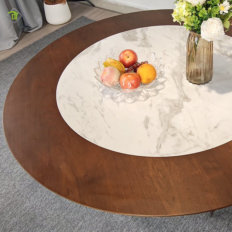 Quality Wholesale Ideal for Durable and Beautiful Dinner Table Metal Leg Support Rock Board Table Top Family Meal