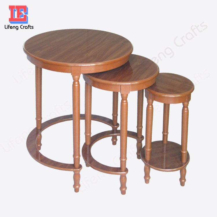 round wood nesting coffee tables