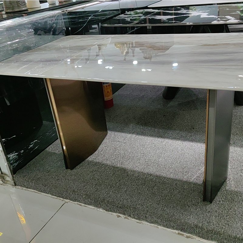Customized luxury furniture, stone, elegant dining, natural marble stone dining table