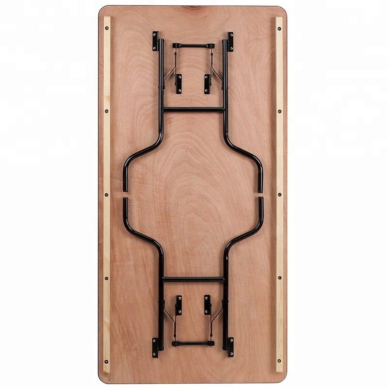 Outdoor Rectangle Folding Solid Wooden Banquet Wedding Hotel Tables Folding Dining Tables