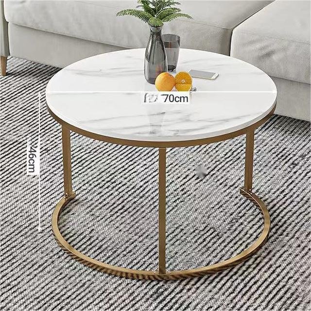 2023 the best-selling light luxury sofa side a few solid wood small round table balcony sofa restaurant household simple double
