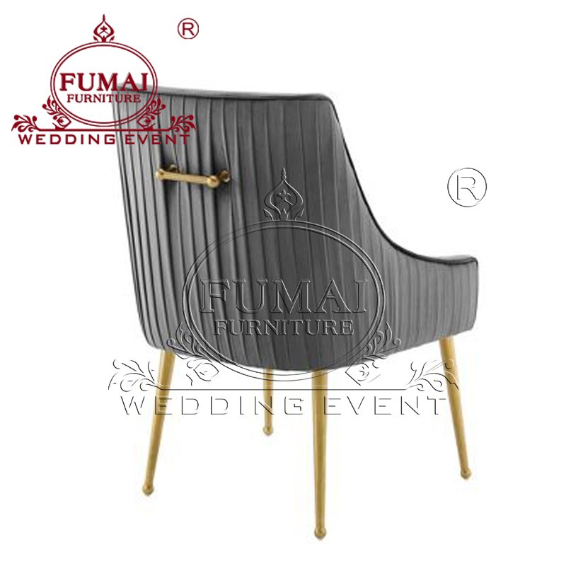 Velvet Dining Chair Silver Modern Metal Chrome Leg White Velvet Banquet Event Hall Dining Chair