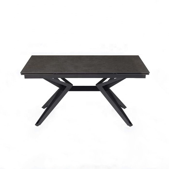 Best Price Rectangle Diner Table Glass Top Metal Dining Tables