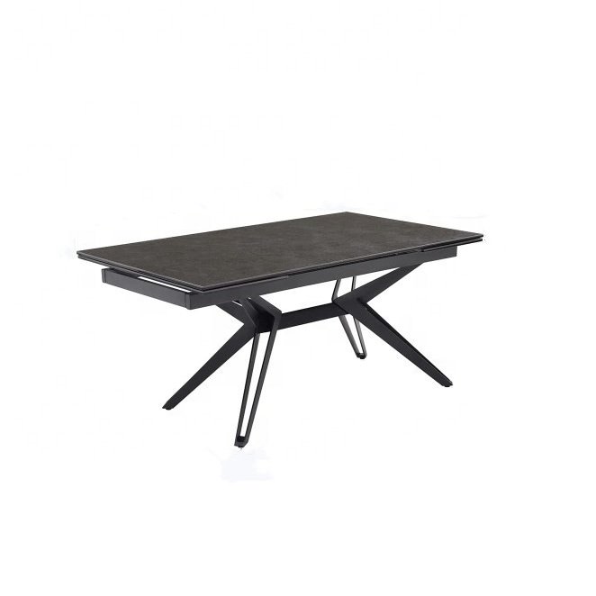 Best Price Rectangle Diner Table Glass Top Metal Dining Tables