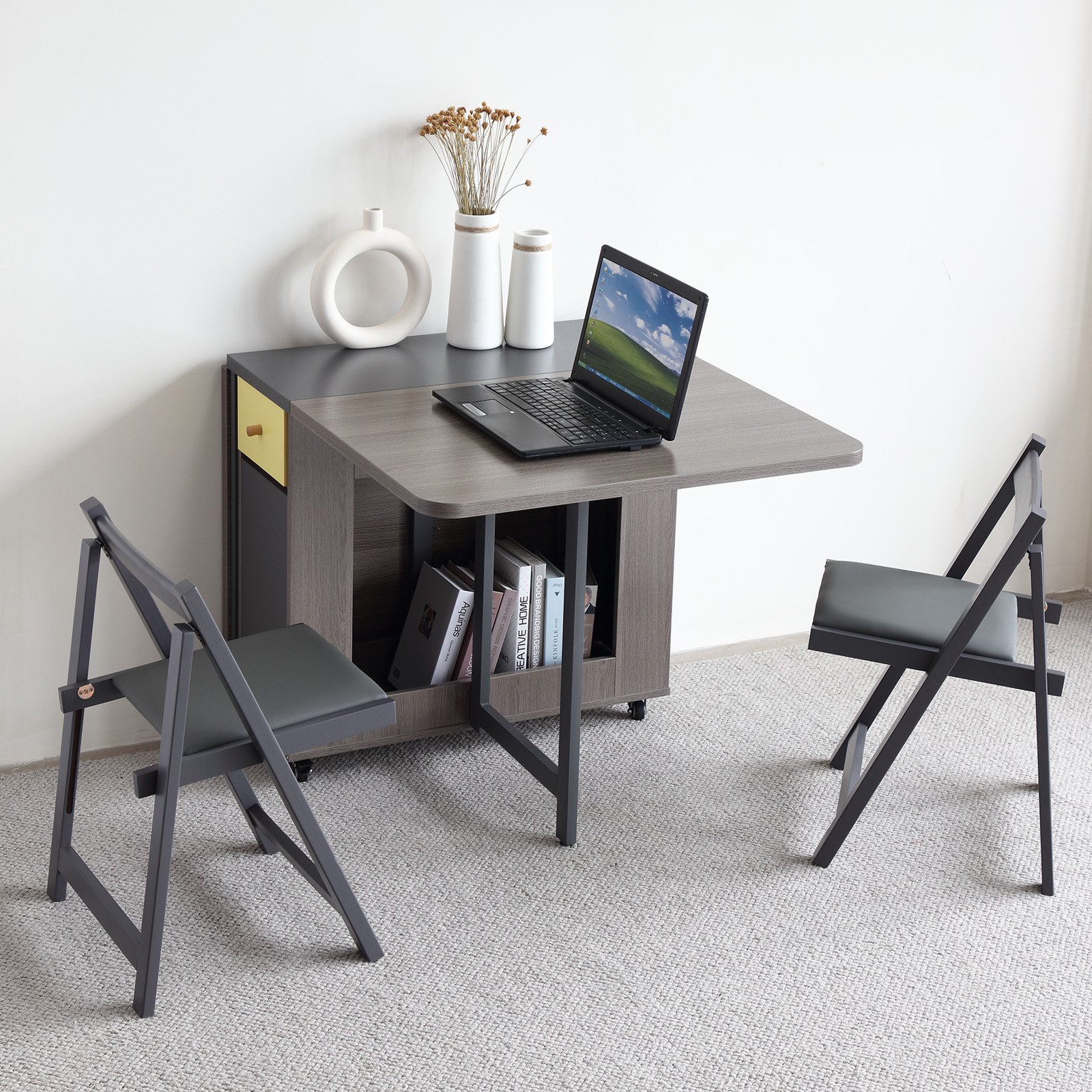 Luxury Folding Dining Table And Chair Modern Multifunctional Retractable Dining Table Household Dining Table With Hidden