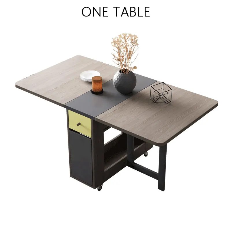 Luxury Folding Dining Table And Chair Modern Multifunctional Retractable Dining Table Household Dining Table With Hidden