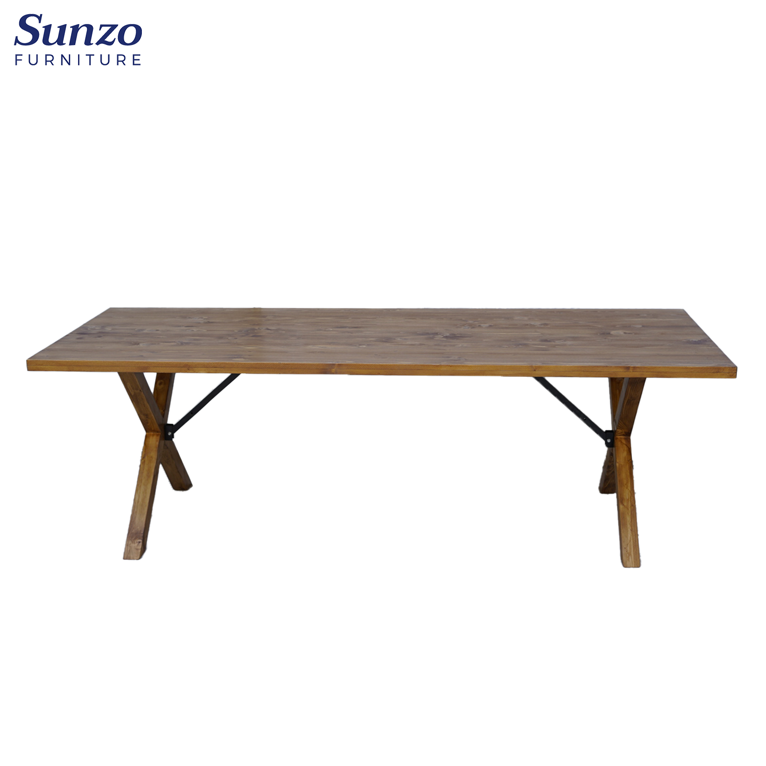 Rustic Style Antique Design Farmhouse Dining Tables Wooden Hotel Furniture for Dining Party Wedding Event Outdoor Kitchen Use